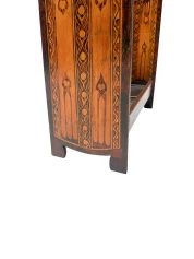 Aesthetic Movement Umbrella Stand, Hand-Painted Fruitwood, 1890s